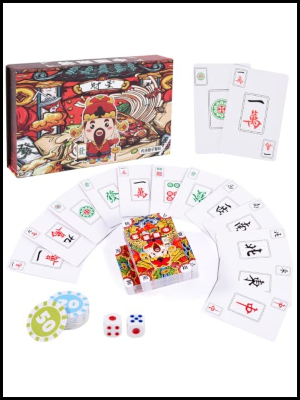 148-Piece Mahjong Card Set for Adults Teens Travel Game